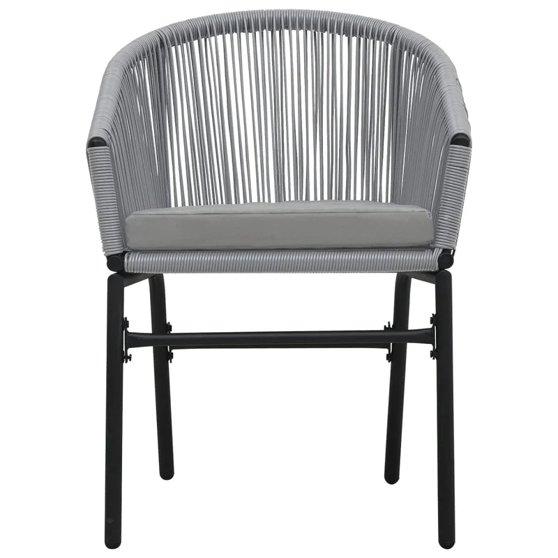 vidaXL 2X Chaises de Jardin Chaises de Terrasse Chaises de Patio Chaises d'Extérieur Sièges d'Extérieur Meuble de Jardin Anthracite Rotin PE