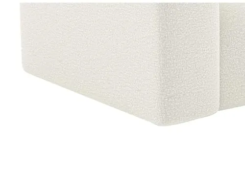Vente-unique - Canapé 4 Places en Tissu Bouclette Blanc POGNI