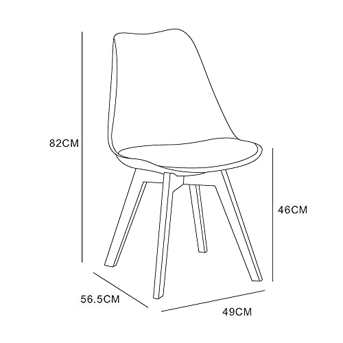 mcc direct Lot de 2 chaises de salle à manger, de cuisine, de bureau, chaise design Eva (jaune)
