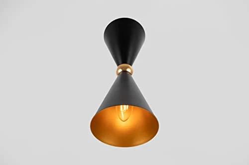 MAYTONI DECORATIVE LIGHTING Moderne Applique Murale, en Métal, Noir et Or, IP20, 2 ampoules excl. 2xE14 40W 230V.