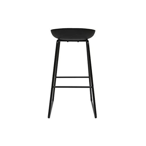Miliboo Tabourets de Bar Design Noirs H75 cm (Lot de 2) Pebble