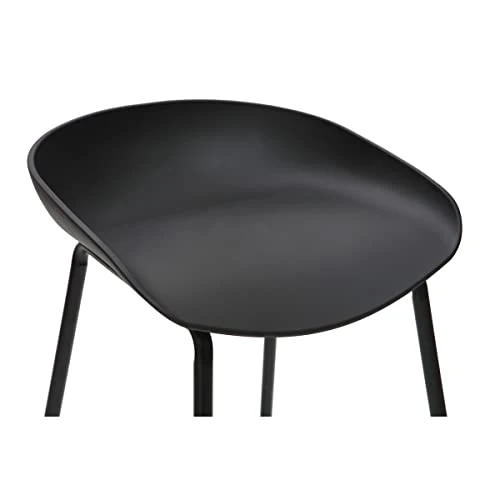 Miliboo Tabourets de Bar Design Noirs H75 cm (Lot de 2) Pebble