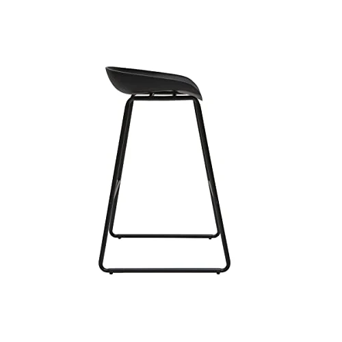 Miliboo Tabourets de Bar Design Noirs H75 cm (Lot de 2) Pebble