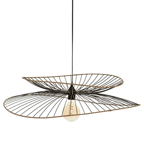 Suspension "Alara" noire - métal filaire D70 cm - Atmosphera créateur d'intérieur