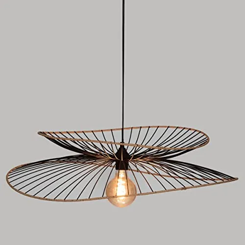 Suspension "Alara" noire - métal filaire D70 cm - Atmosphera créateur d'intérieur