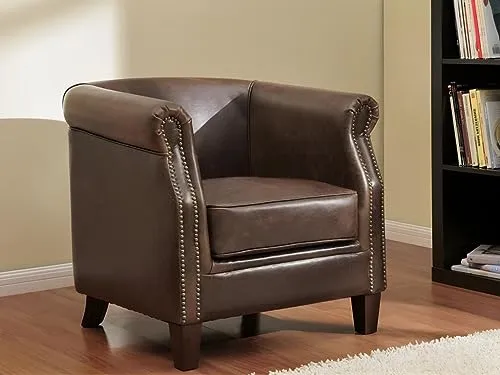 Fauteuil Club 100% Cuir Vieilli ENGUERRAND