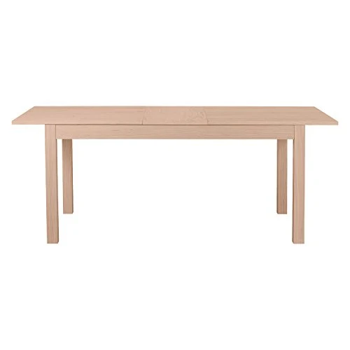 Keo Nano Table avec 2 Allonges Inclus, Bois, Naturel, 160 x 90 x 77 cm