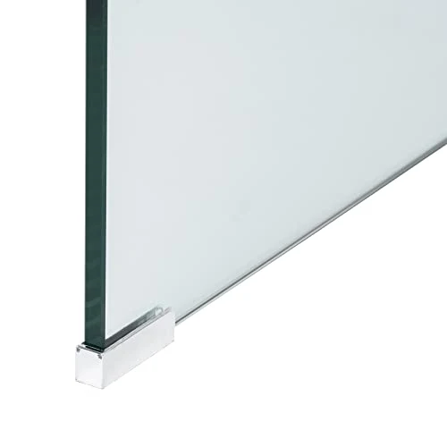 LOLAhome Bureau design en verre trempé transparent 125 x 70 x 75 cm