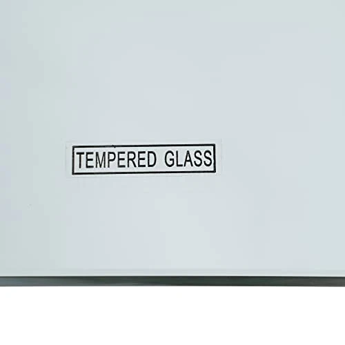LOLAhome Bureau design en verre trempé transparent 125 x 70 x 75 cm