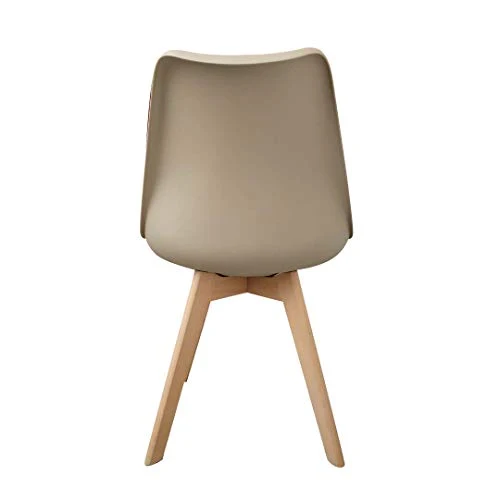 Krok Wood Oliver Chaise de Salle à Manger pour Salon, Bureau, Design Classique, Pieds en Bois de hêtre Massif (Beige, 2)