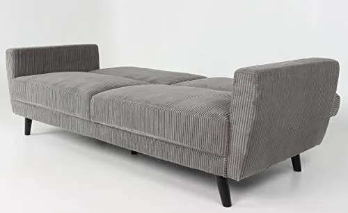 Menzzo Refresha Velours, Gris, Canapé : L220 x P86 x H86 cm