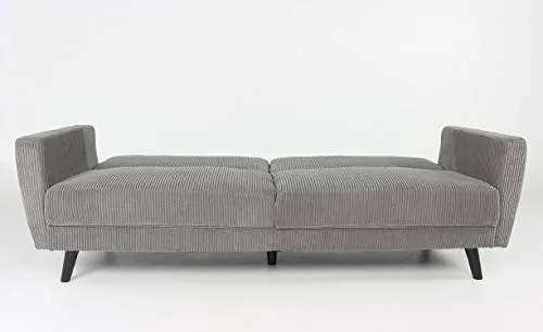 Menzzo Refresha Velours, Gris, Canapé : L220 x P86 x H86 cm