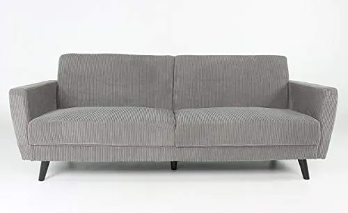 Menzzo Refresha Velours, Gris, Canapé : L220 x P86 x H86 cm