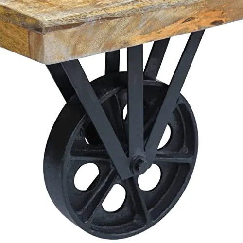 vidaXL Table Basse pour Salon Table d'appoint en Bois de manguier 120x60x30 cm