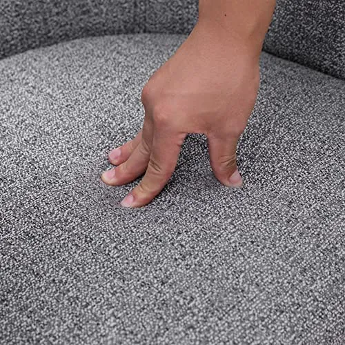 HOMCOM Lot de 2 chaises de Salle à Manger en Tissu et piètement Acier - Assise enveloppante - Gris foncé