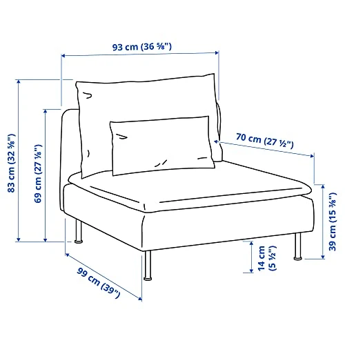 Ikea SÖDERHAMN Fridtuna Canapé 1 place Beige clair