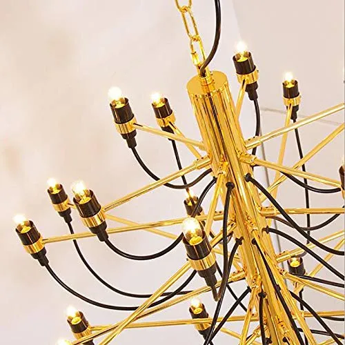 DERBUT Lampes de décoration de maison modernes 30/50 or/argent Gino Sarfatti conçu lustre salle à manger lumière la pièce