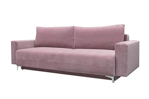 E-MEUBLES Canapé lit Convertible Salon Relax Noveau scandinave Design Revêtement de Canapé Melisa (Rose)