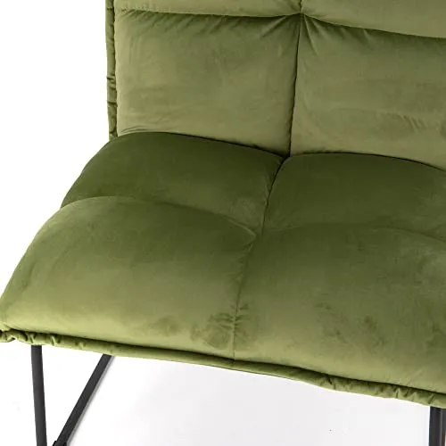 Amadeus - Fauteuil Andy Vert en Velours