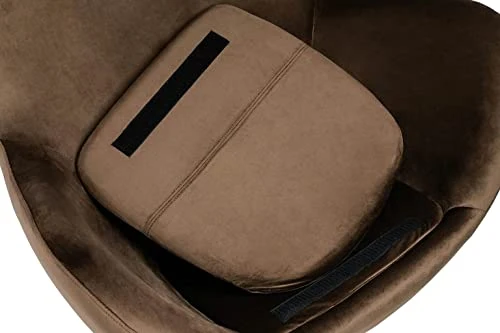 furnigo | Fauteuil design en forme d'oeuf, reproduction, intemporel, beaucoup de couleurs, velours - velours (brun foncé)