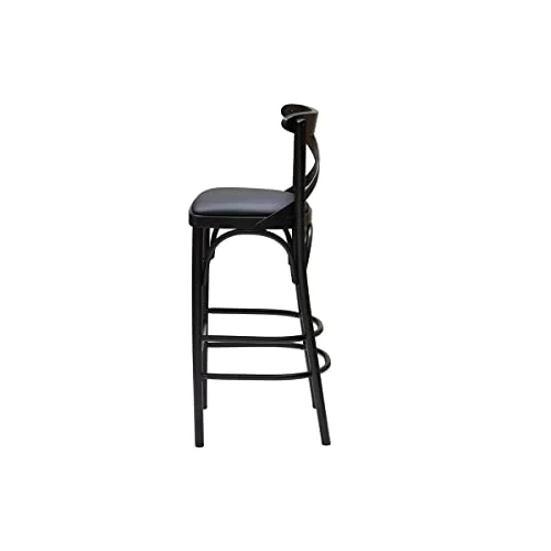Miliboo Tabouret de Bar bistrot hêtre Massif Noir H75 Marcel