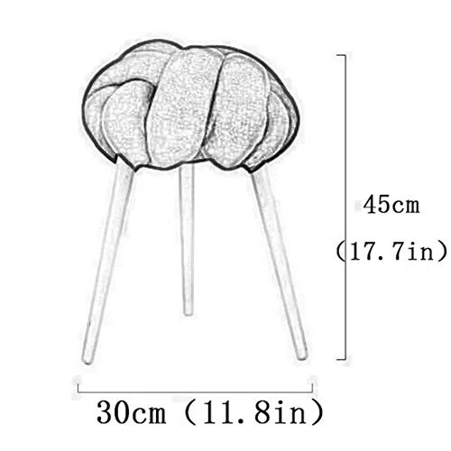 HHXD Rond Pouffe Tabouret Bois/Pouf Repose Pied Tapis Anti-Dérapant/Restaurant Est Adapté Pour Balcon Salon De Chambre/D / 30×45 cm