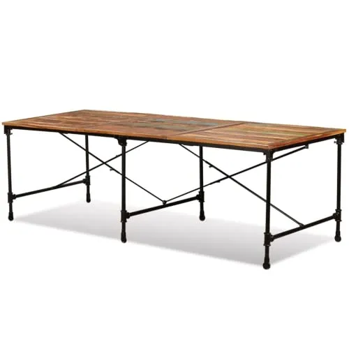 Wakects Bureau de Cuisine, Table de Salle à Manger, roulettes de Table en Bois, Style Industriel pour Restaurant, Maison