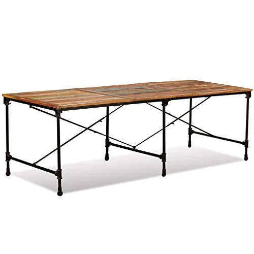 Wakects Bureau de Cuisine, Table de Salle à Manger, roulettes de Table en Bois, Style Industriel pour Restaurant, Maison