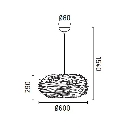 FARO BARCELONA - NIDO Suspension- Metal Marron/Rottin