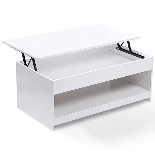 IDMarket - Table Basse Plateau relevable SOA Bois Blanc