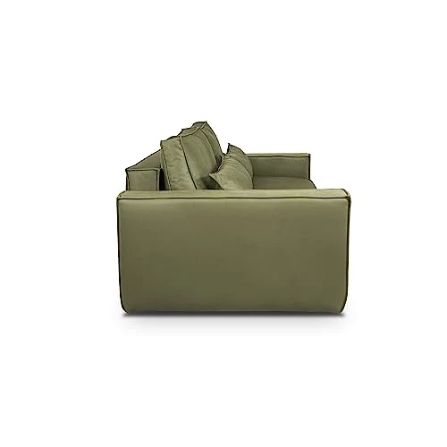 Siblo Canape Lit 3 Places - Valeria Collection Meubles de Salon - Confortable Canapé Convertible - Canapé 3 Places - Vert Clair - 249x111x90cm