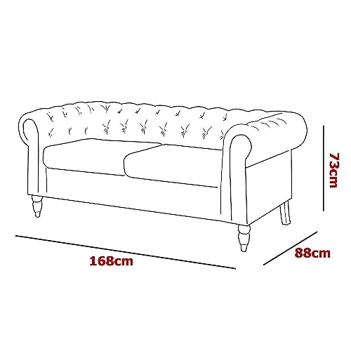 Mobilier-Deco Wilson - Canapé 2 Places Chesterfield en Velours Vert