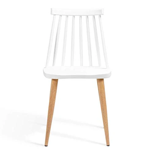 IDMarket - Lot de 4 chaises Lily Blanches pour Salle à Manger