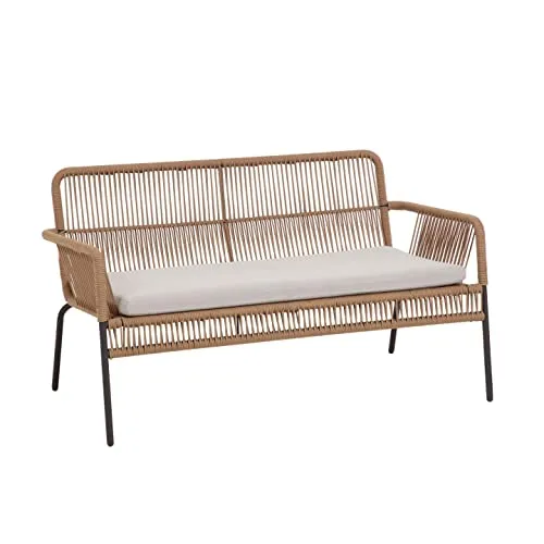 Kave Home - Canapé 2 Places Samanta en Corde Maron 133 cm