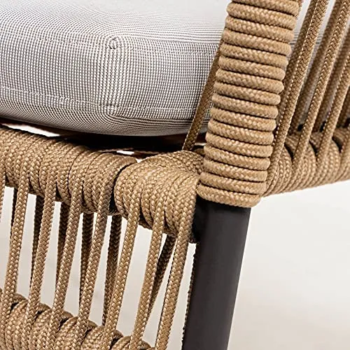 Kave Home - Canapé 2 Places Samanta en Corde Maron 133 cm