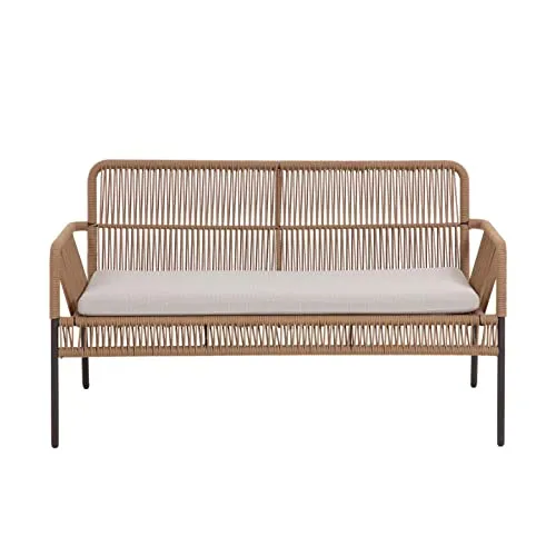 Kave Home - Canapé 2 Places Samanta en Corde Maron 133 cm
