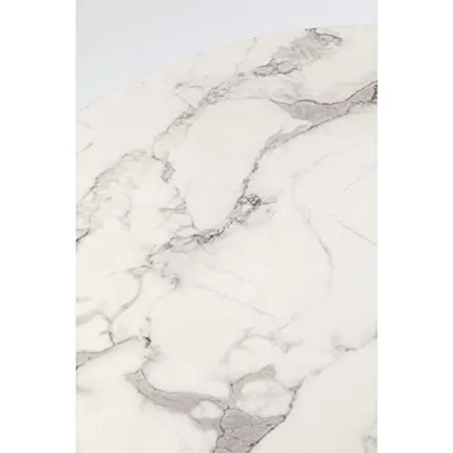 Kare Design Table Schickeria 110cm Effet marbre Blanc