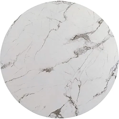 Kare Design Table Schickeria 110cm Effet marbre Blanc