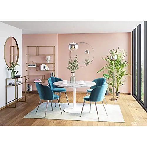 Kare Design Table Schickeria 110cm Effet marbre Blanc