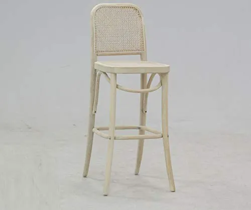 AubryGaspard Tabouret de Bar en Bois et cannage