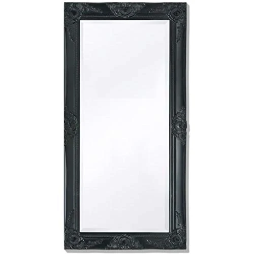 Tidyard Miroir Mural Magnifique pour Salle de Bain/Dressing Style Baroque Noir 100 X 50 cm