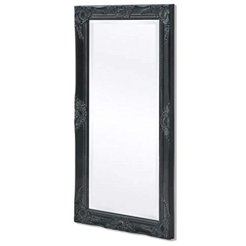 Tidyard Miroir Mural Magnifique pour Salle de Bain/Dressing Style Baroque Noir 100 X 50 cm