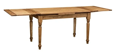Biscottini Table à Manger Extensible 140x80x80 cm Made in Italy - Table Salle à Manger Extensible en Bois Massif - Table Bois Salle a Manger