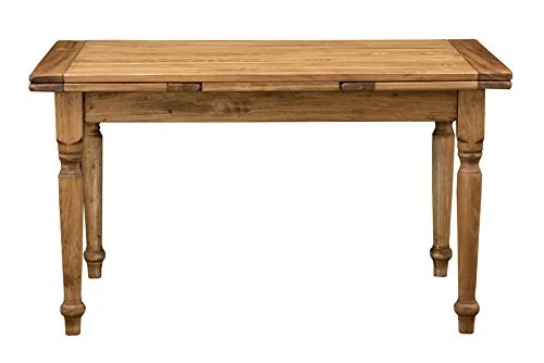 Biscottini Table à Manger Extensible 140x80x80 cm Made in Italy - Table Salle à Manger Extensible en Bois Massif - Table Bois Salle a Manger