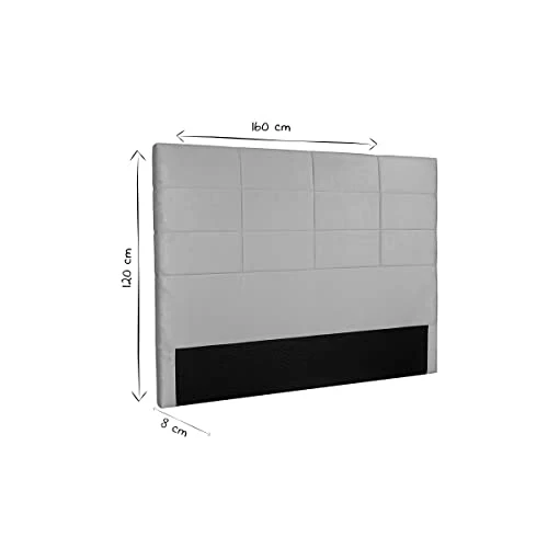 Tête de lit Moderne en Tissu Beige Naturel L160 cm Anatole