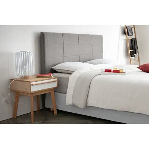 Tête de lit Moderne en Tissu Beige Naturel L160 cm Anatole