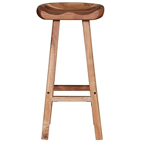 vidaXL Tabourets de Bar Lot de 2 Bois d'acacia Solide