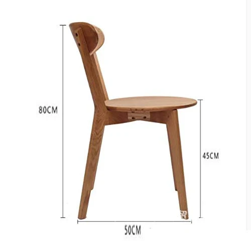NAN liang Chaise de salle à manger en chêne de style moderne avec chaise amovible avec sièges solides au dossier, 250 lb Soutien