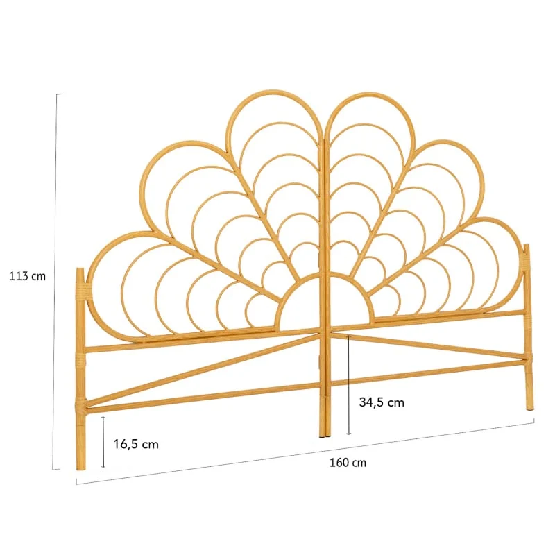 IDMarket - Tête de lit Ivy Effet rotin 160 CM