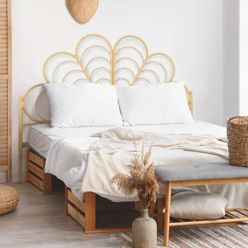 IDMarket - Tête de lit Ivy Effet rotin 160 CM